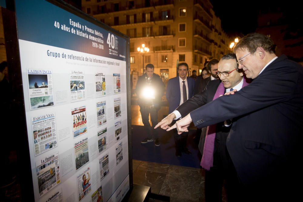 Inauguración de la exposición 'España y Prensa Ibérica: 40 años de historia democrática'