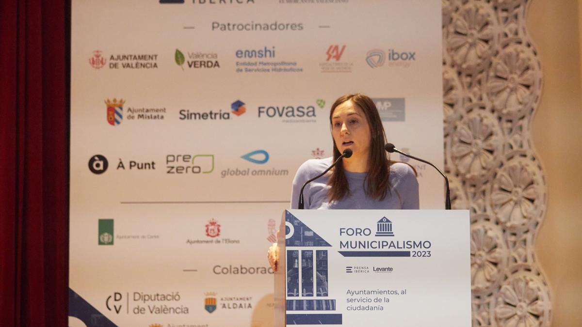 Elisa Valía, presidenta de la Emshi y concejala del Ciclo Integral del Agua en el Ayuntamiento de València.