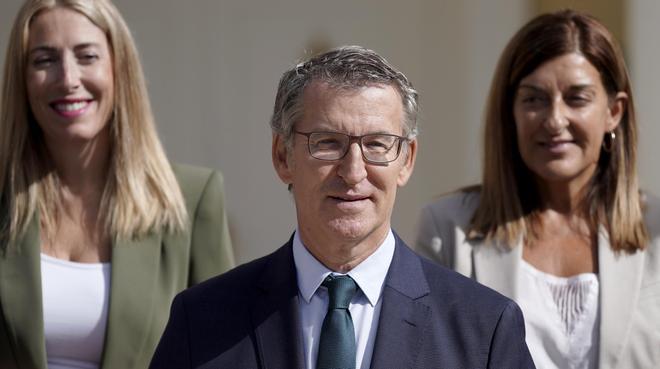 Alberto Núñez Feijóo durante la Cumbre de Presidentes del Partido Popular.