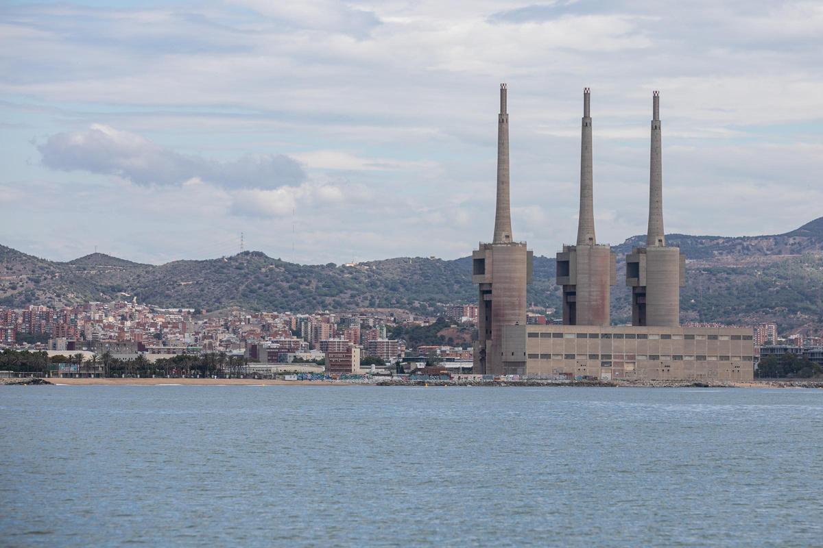 Desembocadura del río Besòs, vista desde el mar
