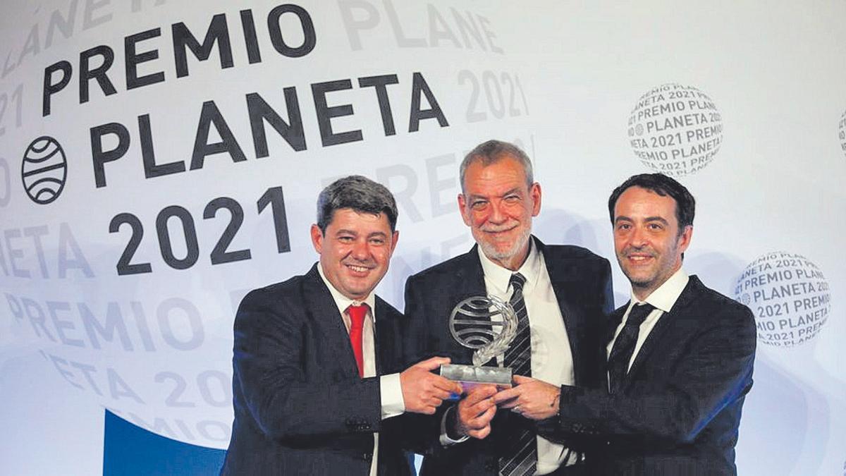 Recogida del premio Planeta