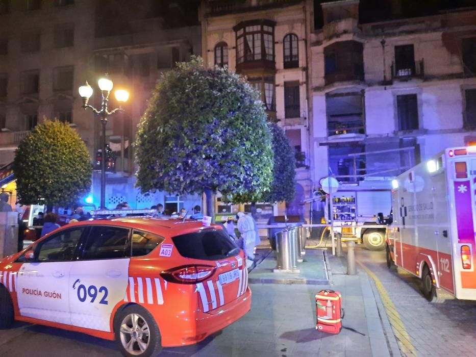 Incendio en el edificio okupa del Carmen (Gijón)