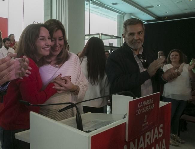 02/04/2017  POLÍTICA  mitin de Susana Díaz en la cascada para postularse como secretaria General del psc psoe celebrado en la cascada tenerife