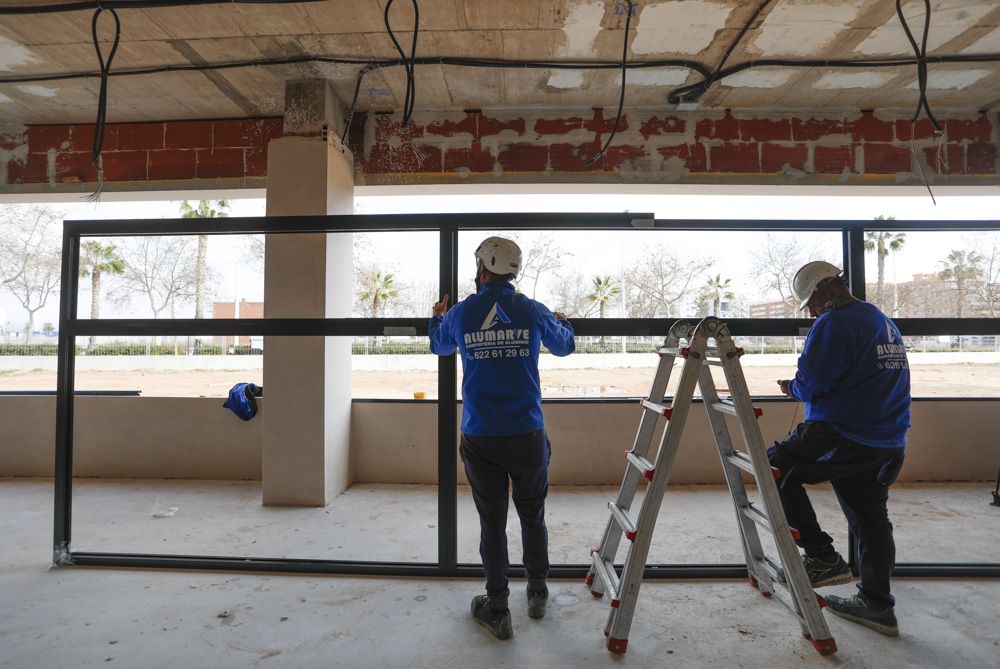 Así avanzan las obras del esperado IES nº5 del Port de Sagunt.