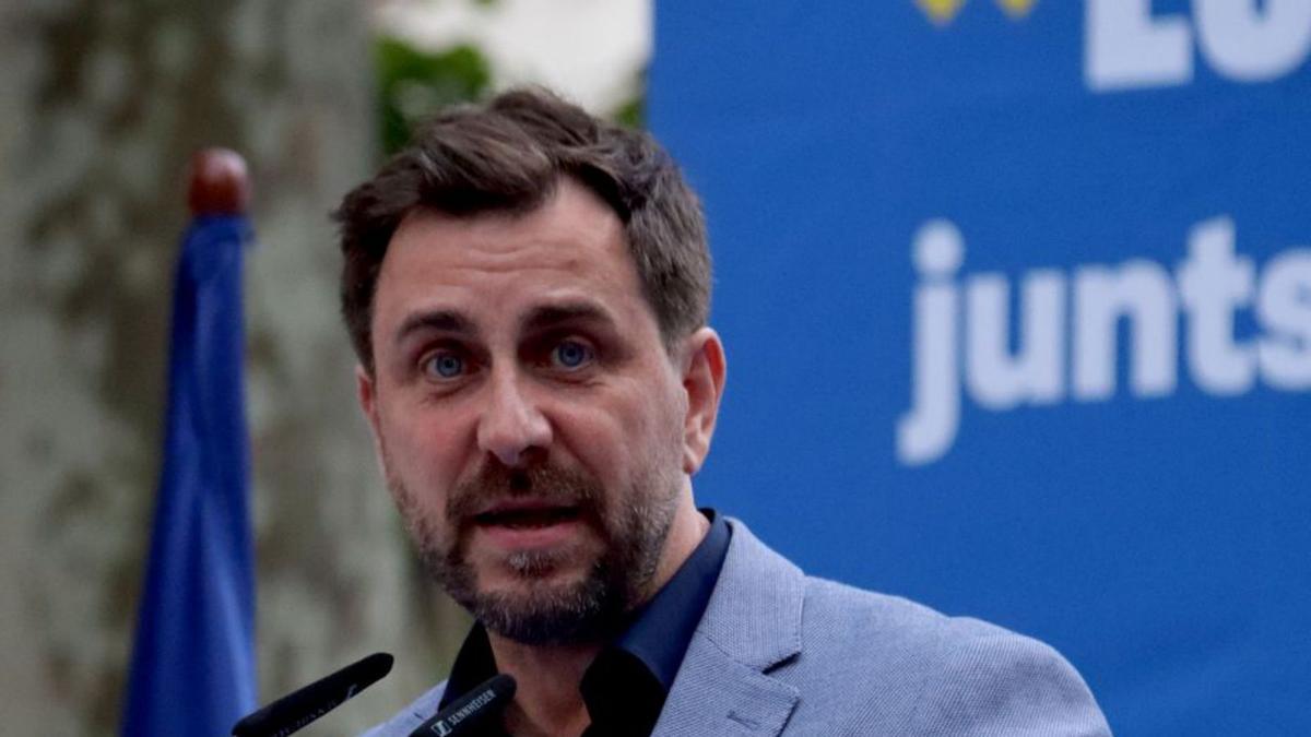 Comín, durante un acto electoral en Cotlliure