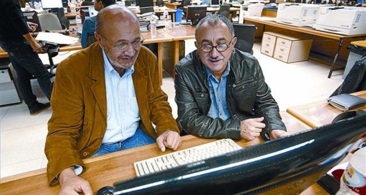 Joan Carles Gallego i Josep Maria Álvarez responen als lectors a EL PERIÓDICO, ahir. Joan Carles Gallego i Josep Maria Álvarez responen als lectors a EL PERIÓDICO, ahir.