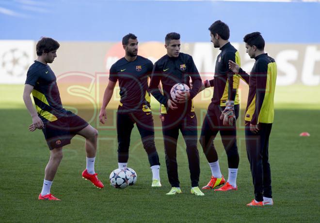 Las mejores imágenes del Barça en el entrenamiento del Calderón