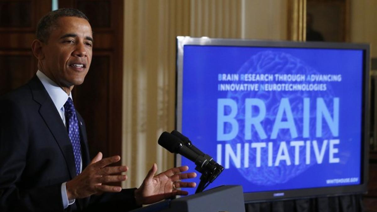 El presidente de EEUU, en la presentación del proyecto neurocientífico.