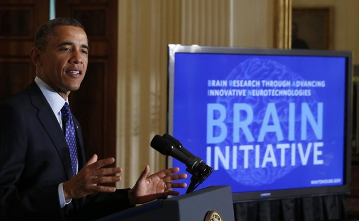 El presidente de EEUU, en la presentación del proyecto neurocientífico.