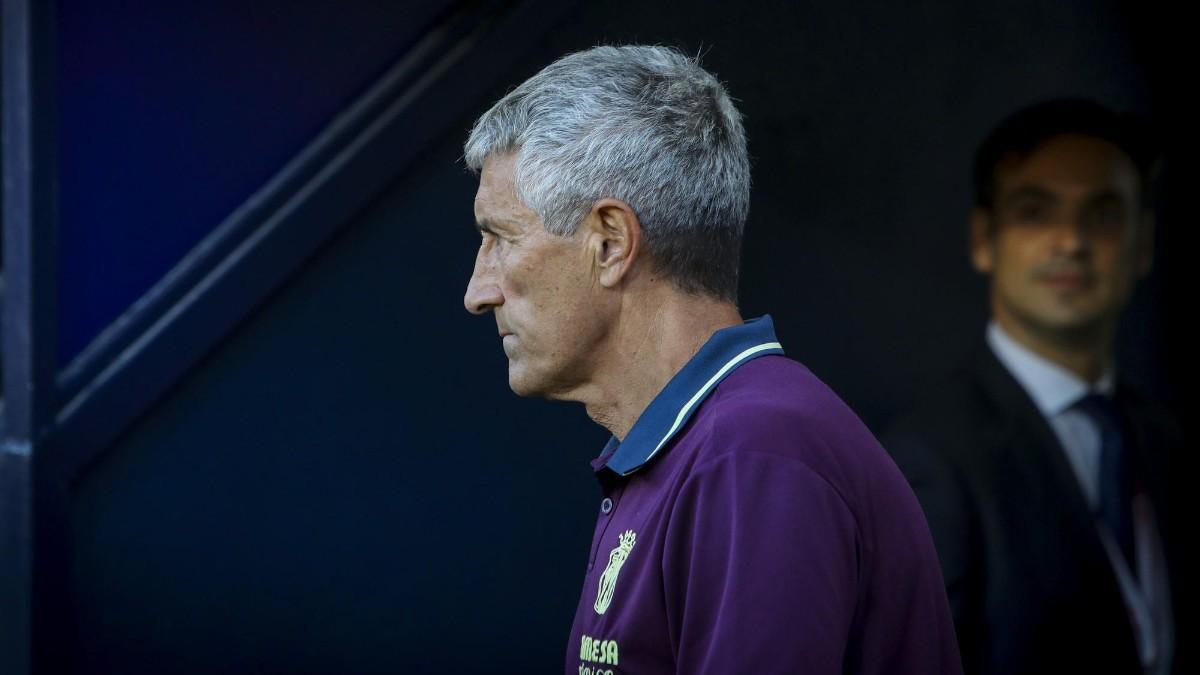 Quique Setien, head coach of Villarreal during the Spanish championship La  Liga football match between Villarreal CF and Atletico de Madrid on June 4,  2023 at La Ceramica Stadium in Castellon, Spain 