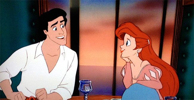 El príncipe Eric y Ariel en 'La Sirenita'