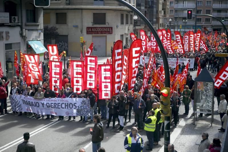 Escenas del Día del Trabajador en Zaragoza