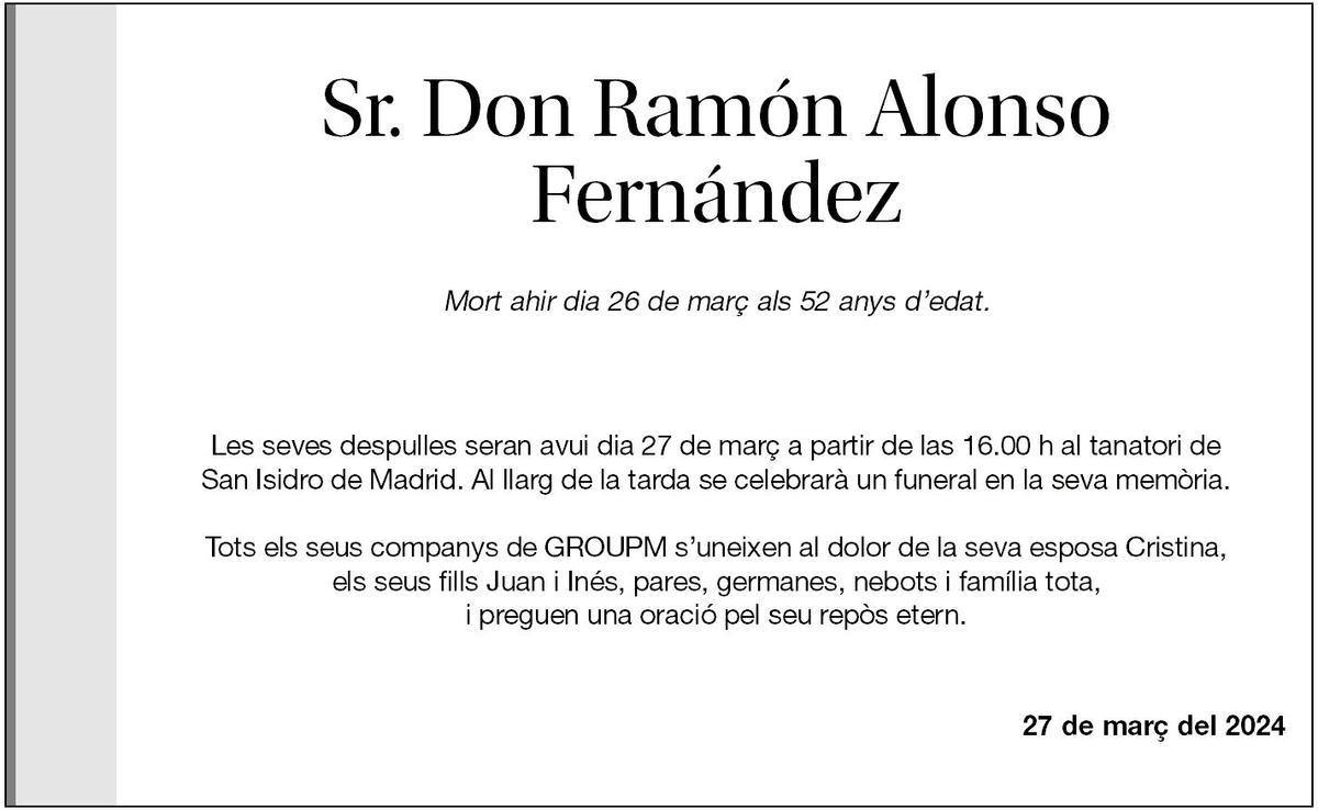 Sr. Don Ramón Alonso Fernández