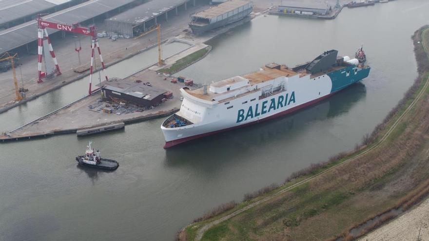 El primer buque de Baleària impulsado por gas natural operará en Mallorca en 2019
