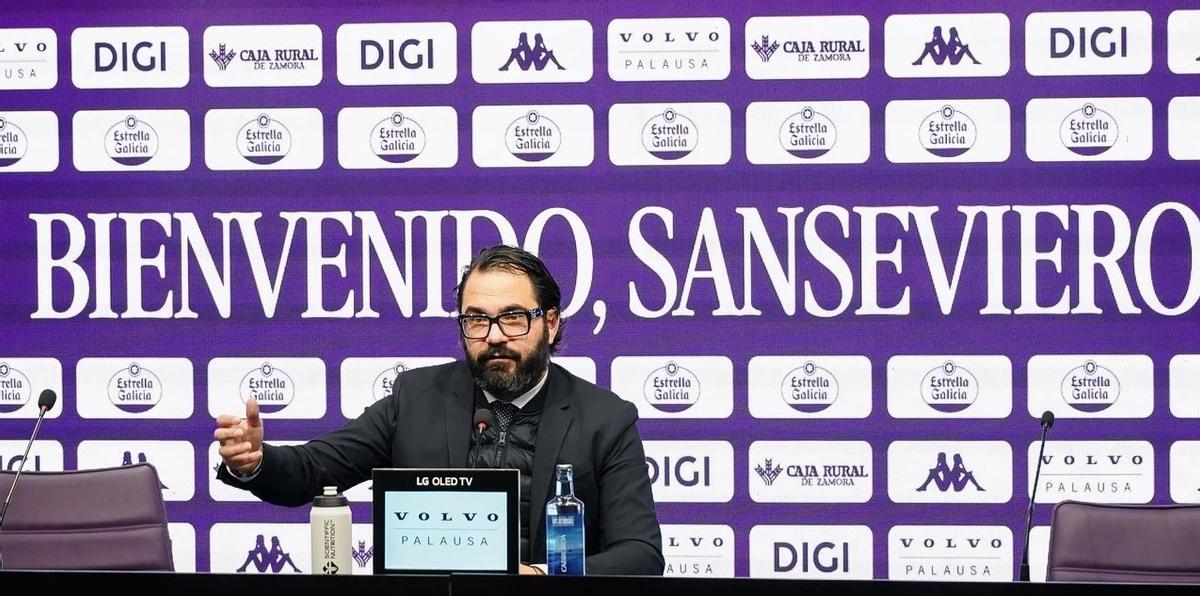 Víctor Orta, el pasado miércoles, en la presentació de Sanseviero en el José Zorrilla.