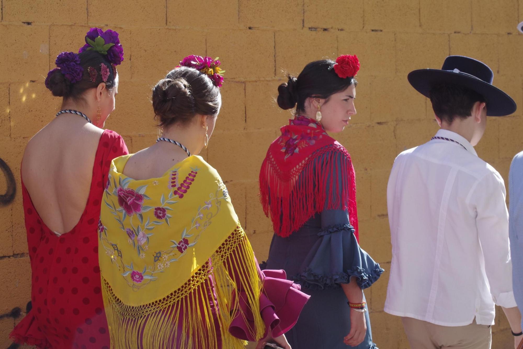 Los romeros de la Hermandad de Málaga han iniciado en la mañana de esta sábado su peregrinaje hasta Almonte para presentarse ante la Virgen del Rocío. La procesión de salida ha partido de su sede canónica y ha recuperado su itinerario tradicional por la calle Carretería, de camino al Santuario de la Victoria