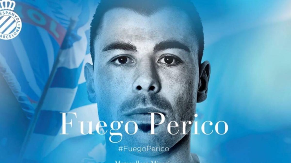 'Fuego perico'. Así anunció el Espanyol el fichaje del centrocampista asturiano