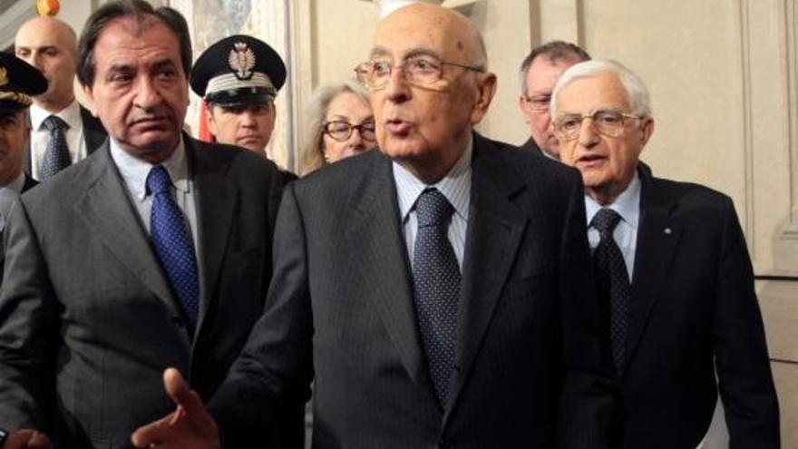 El president italià, Giorgio Napolitano