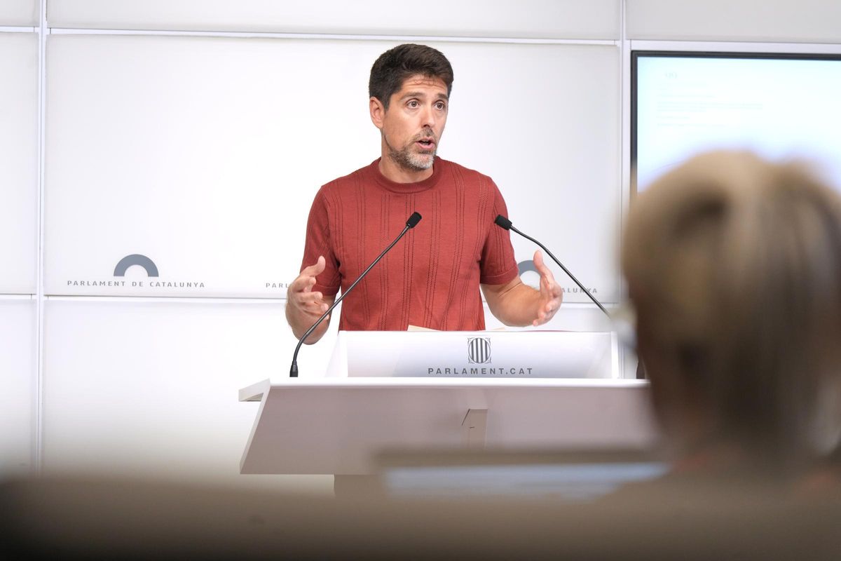 El portavoz de los Comuns en el Parlament, David Cid, este martes.
