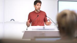 El portavoz de los Comuns en el Parlament, David Cid, este martes.