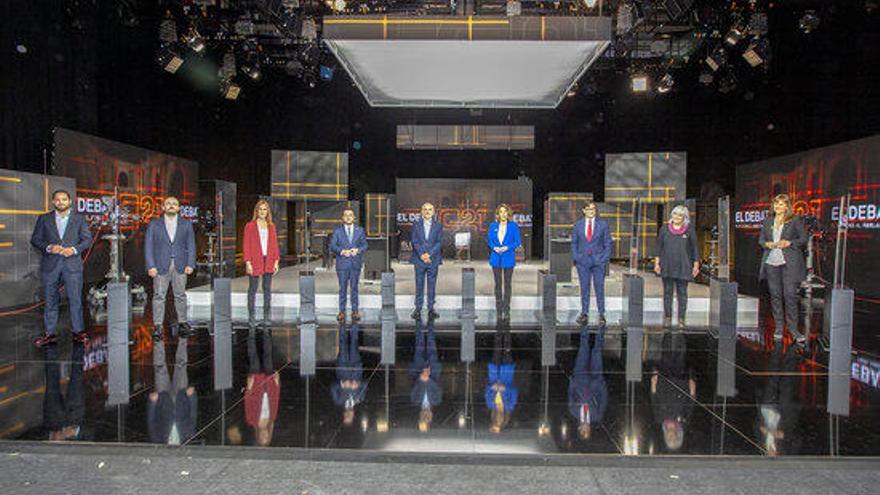 Els candidats a la presidència de la Generalitat abans del debat electoral del 14-F a TV3