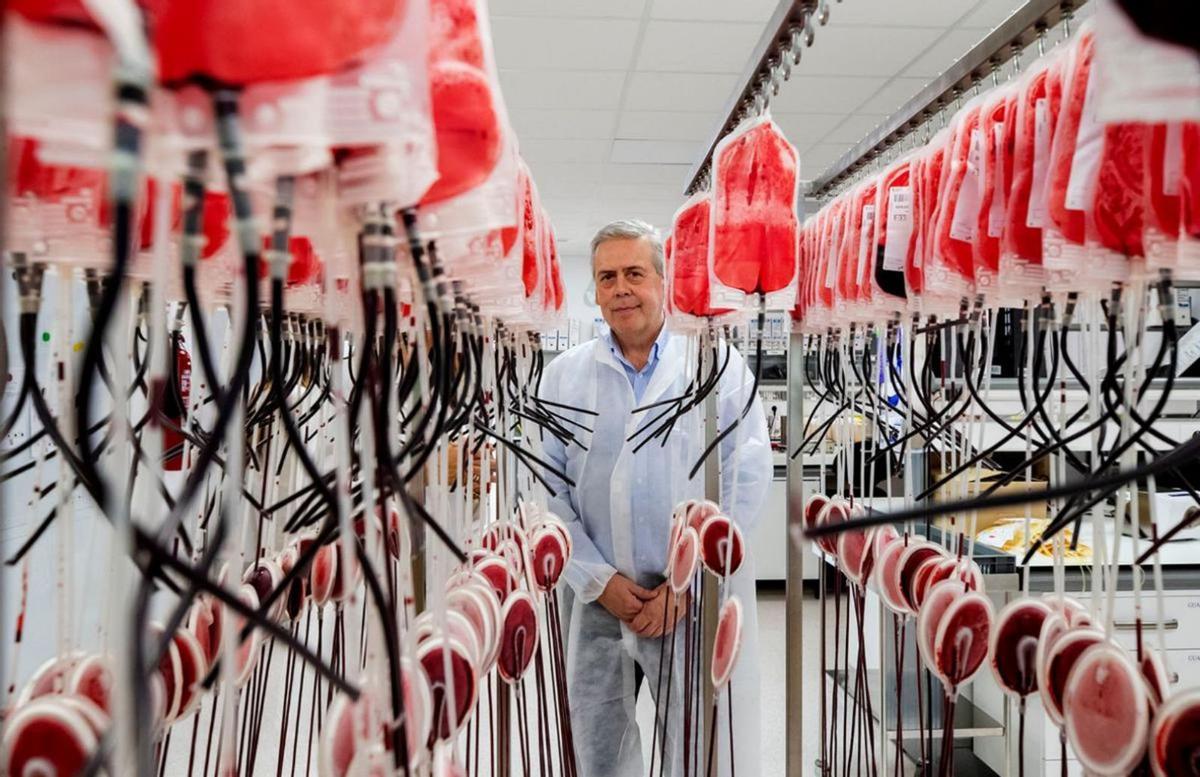 Caamaño, ayer en la Axencia Galega de Sangue.