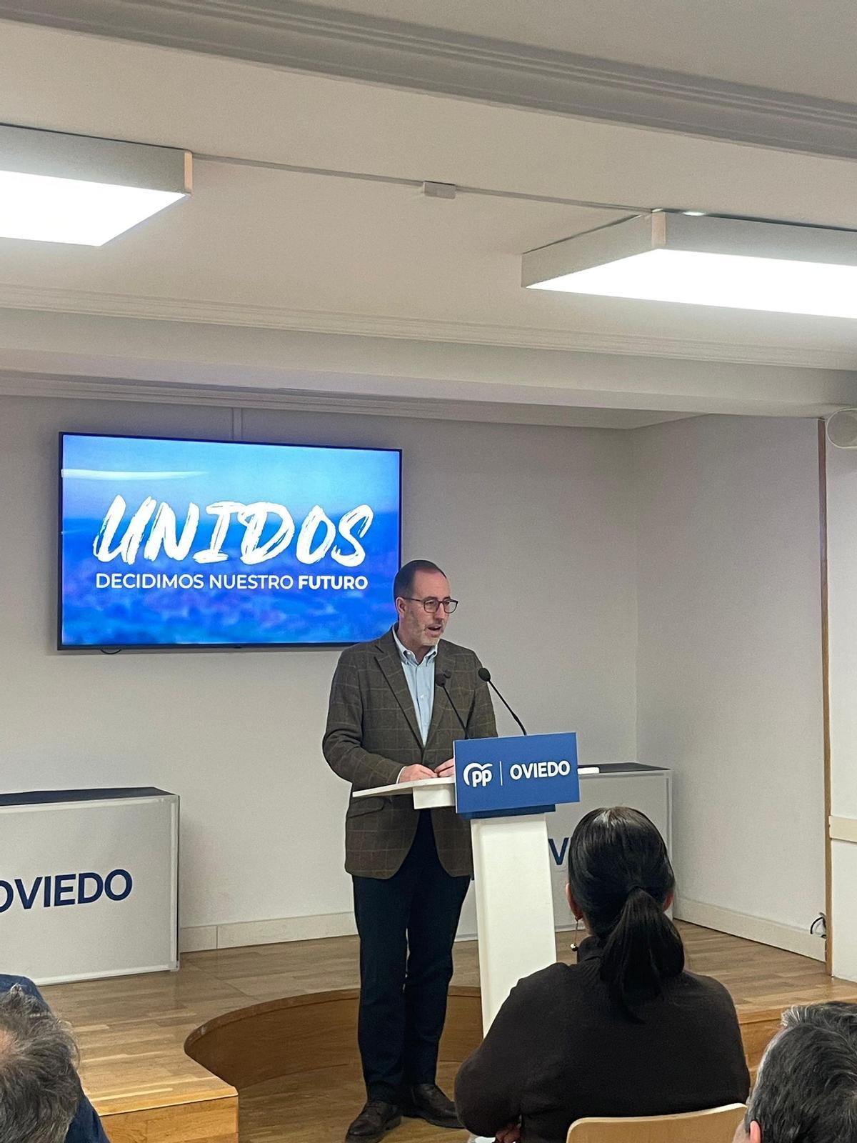 Mario Arias durante el primer acto de la campaña.