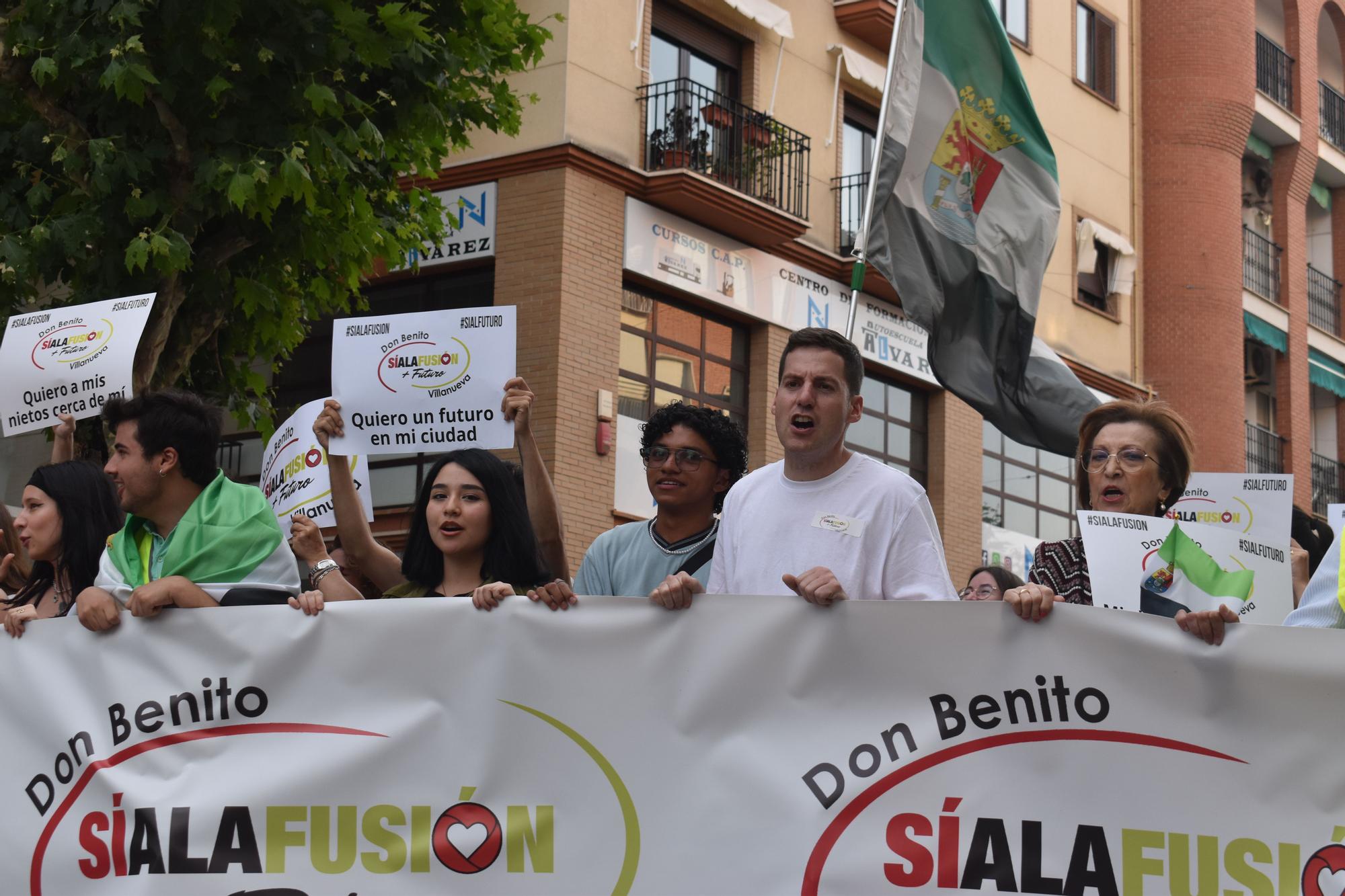 Manifestación en Don Benito por la fusión con Villanueva