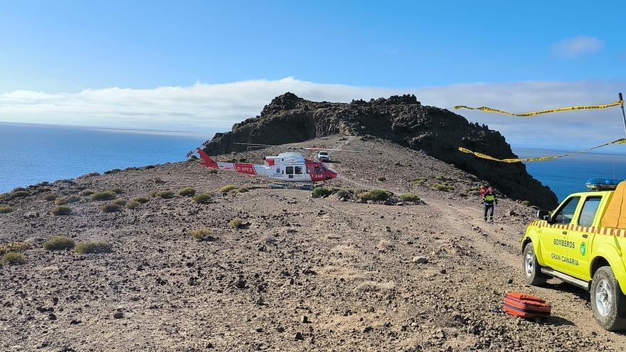 Rescate de una senderista alemana accidentada en Agaete