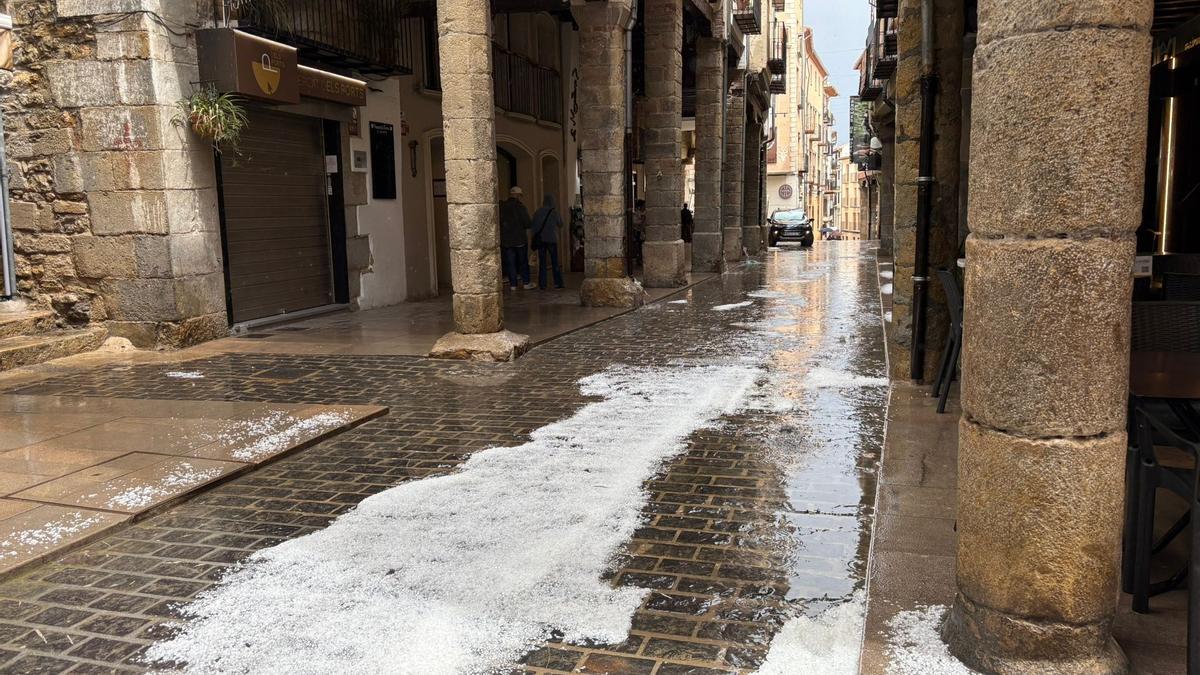 Granizo en Morella.