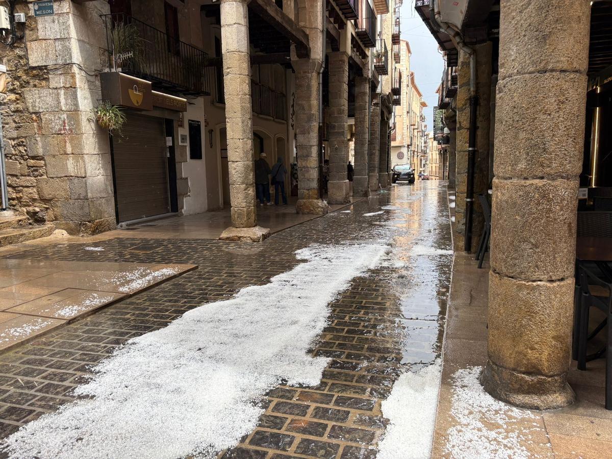 Granizo en Morella.