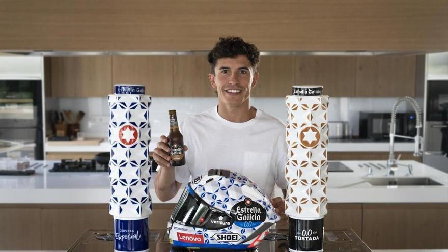 Marc Márquez lucirá en Brno un casco exclusivo por el 120 aniversario de Estrella Galicia