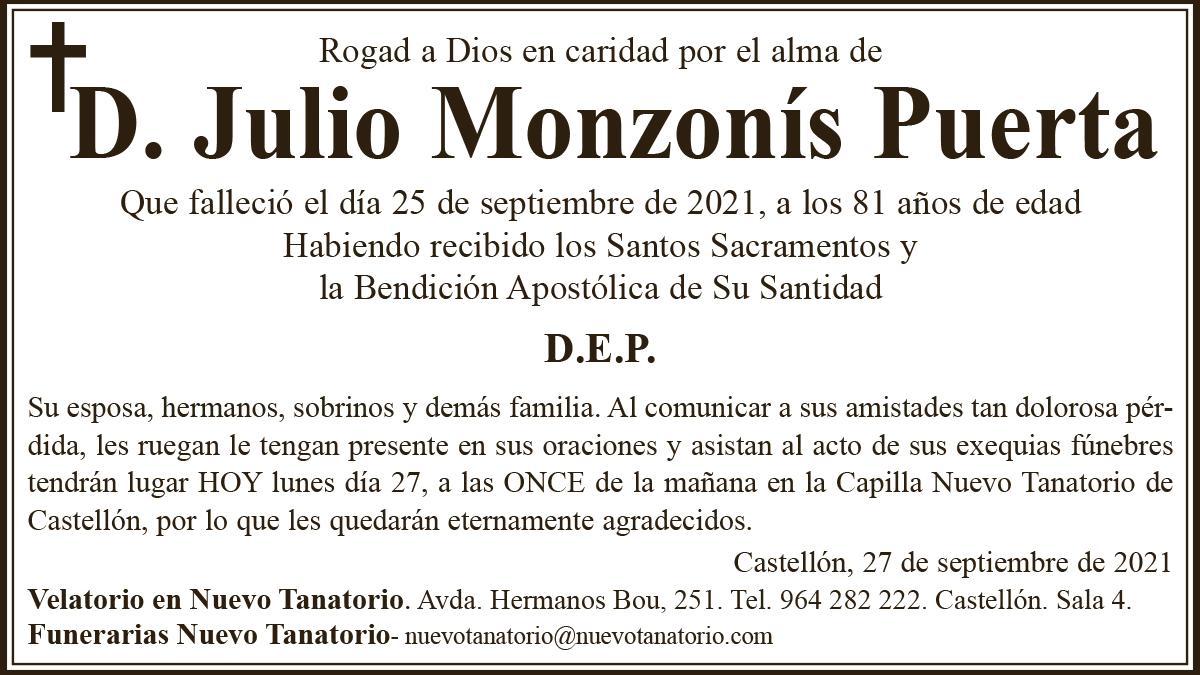 D. Julio Monzonís Puerta