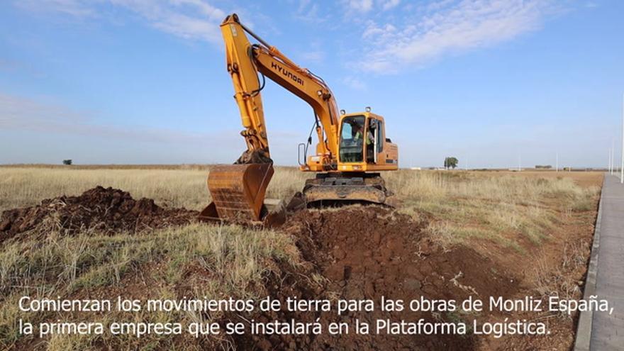 Monliz inicia las obras en la plataforma de Badajoz