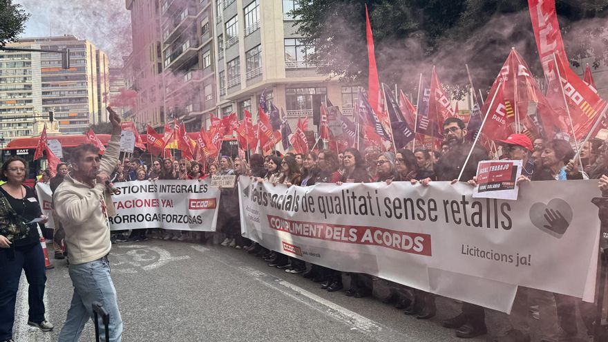 Huelga de servicios sociales en Castellón: CCOO tilda de mayoritario el seguimiento y la patronal de fracaso