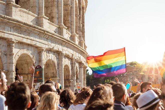 Manifestación del Orgullo en Roma