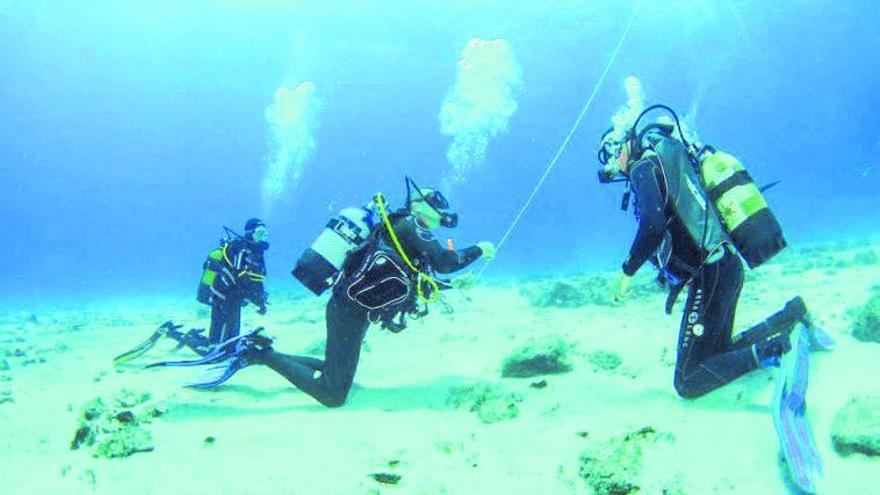 Buceadores del equipo de investigación en el estrecho de La Bocaina. | | BLUEWORLDFOTOS.COM