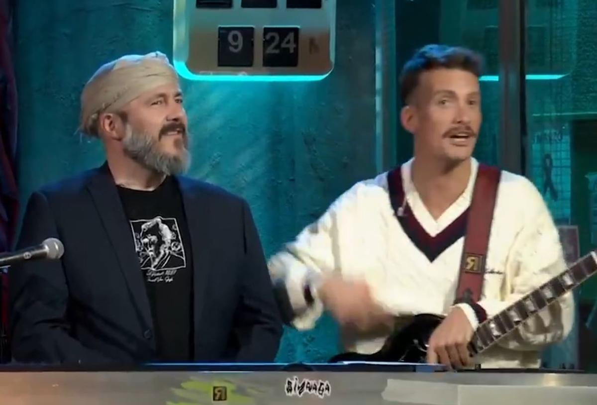 Grison y Ricardo Castella en el plató de 'La Revuelta'.