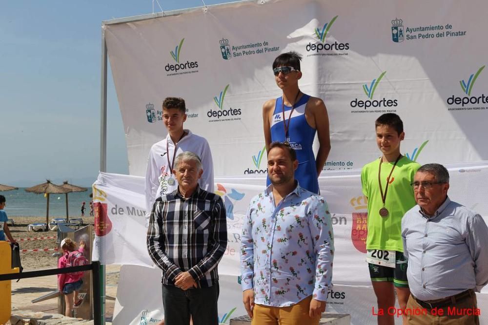 Final de triatlón de deporte escolar