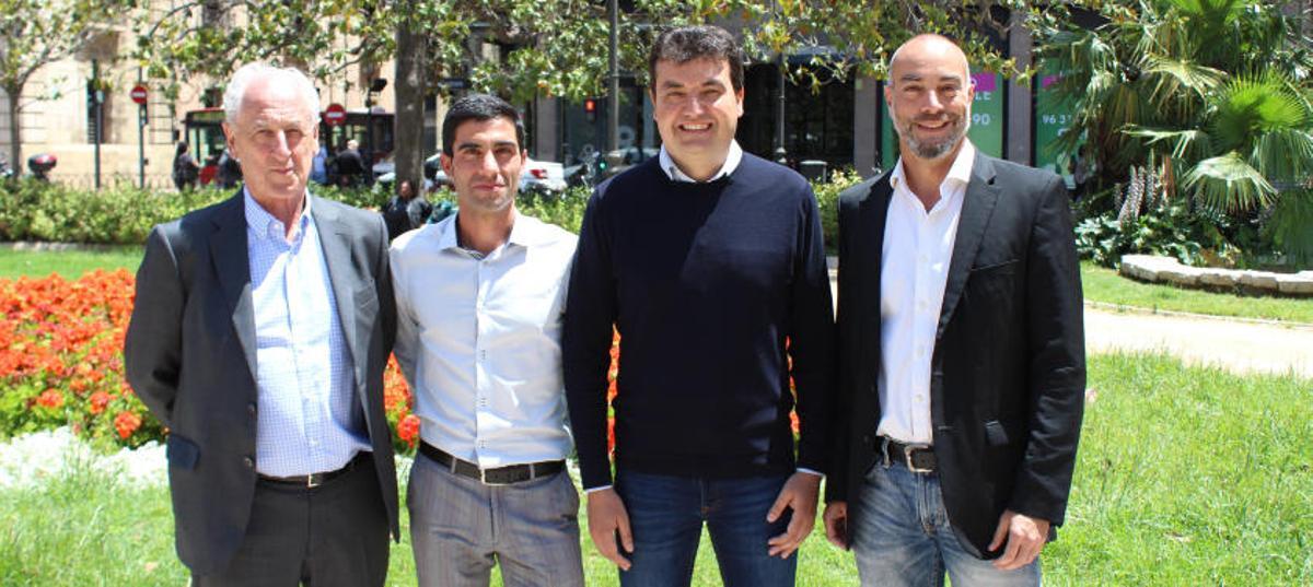 Paco Borao, Marc Roig,José Antonio Redolat y Juan Botella.