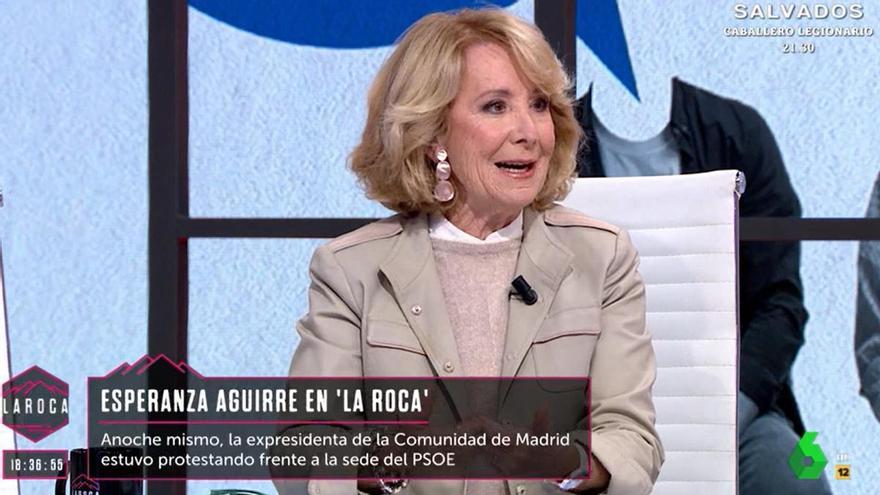 Esperanza Aguirre responde a Villalobos y reconoce que eran &quot;poquísimos&quot; en la protesta en Ferraz