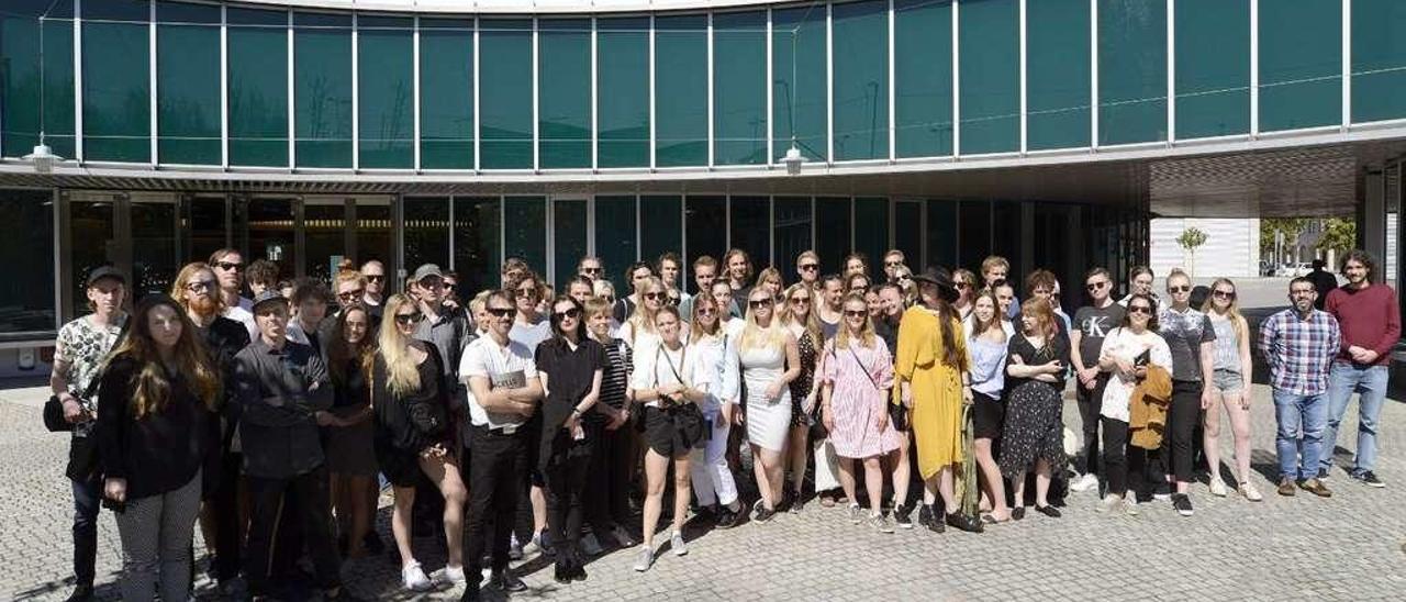 Los estudiantes de la Universidad de Lund durante su visita al Castro Tecnolóxico. // Bernabé/Javier Lalín