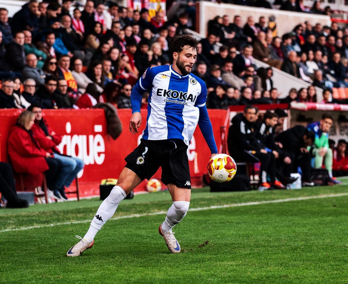 Samu Vázquez, en el Nou Estadi de Tarragona, durante el Nàstic-Hércules de la jornada 14.