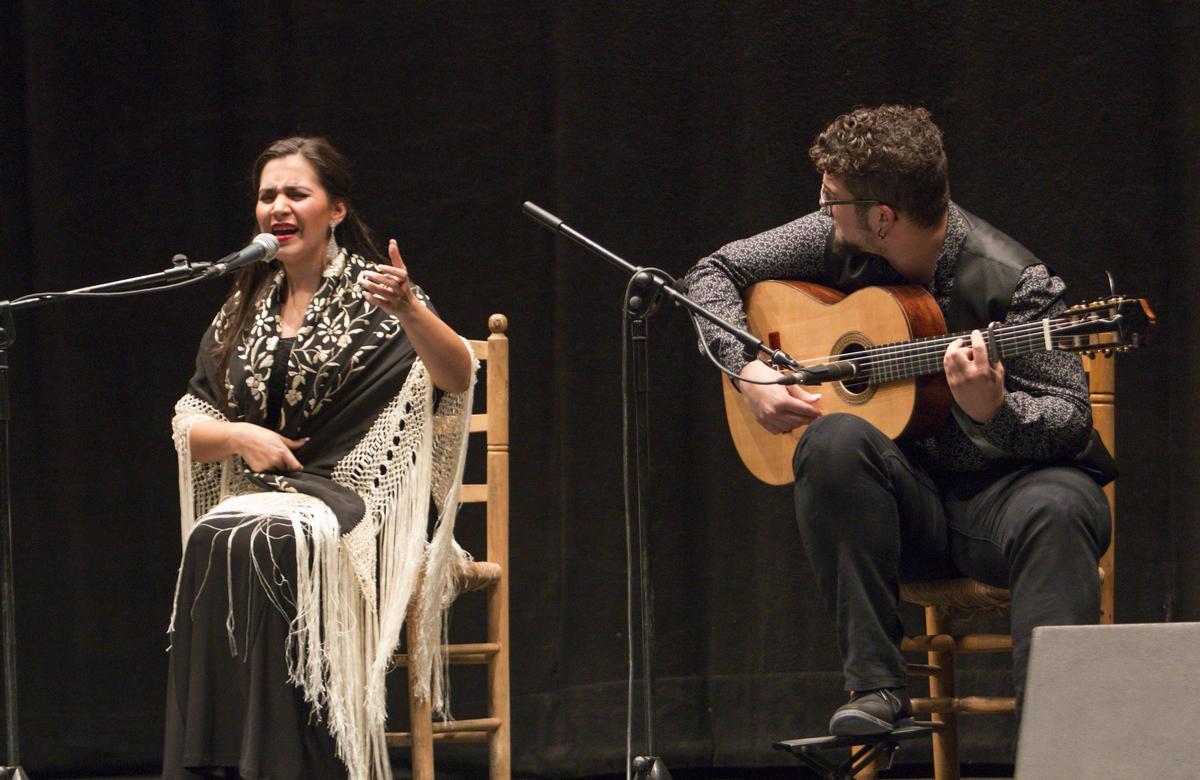 Miriam Cantero y Rodrigo Fernández en el XII Festival Flamenco de las Minas.