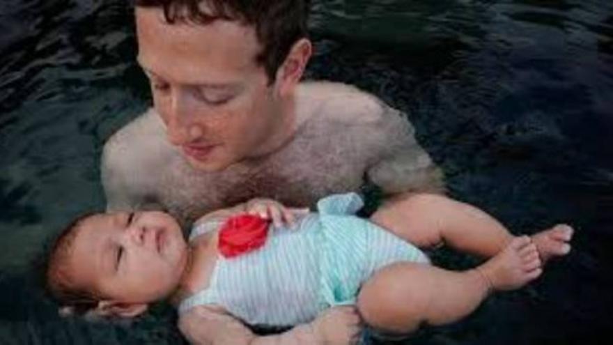 Mark Zuckerberg enseña a nadar a su hija