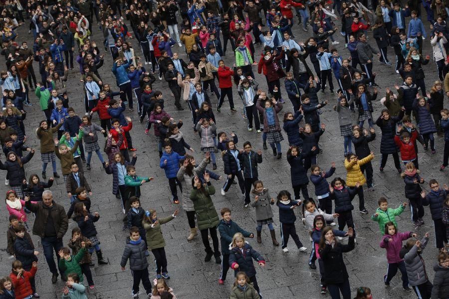 Así ha quedado el "flashmob" por el Día de la Paz