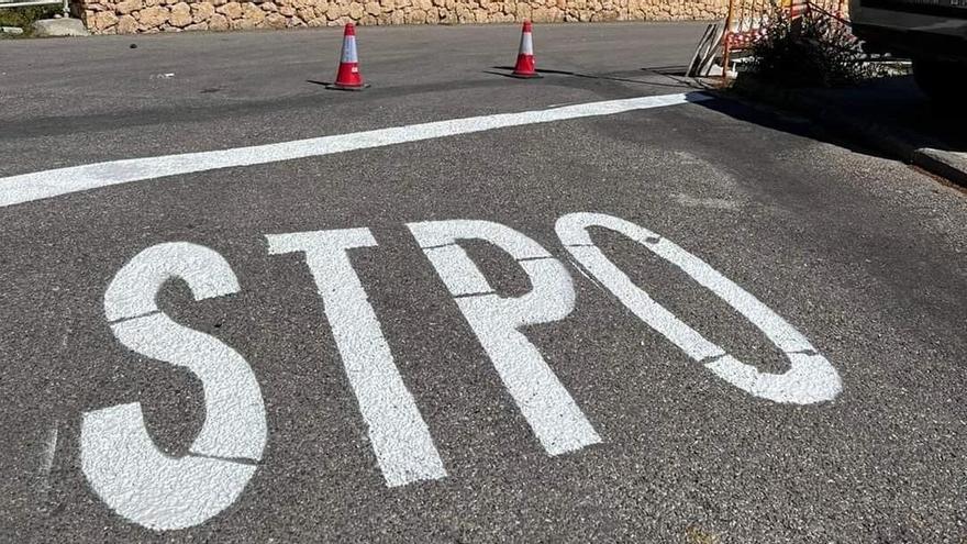 Error garrafal al pintar una señal de tráfico en Ibiza