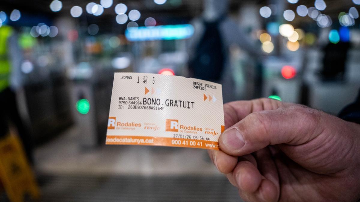 Entra en servicio el abono gratuito de Rodalies por el caos ferroviario