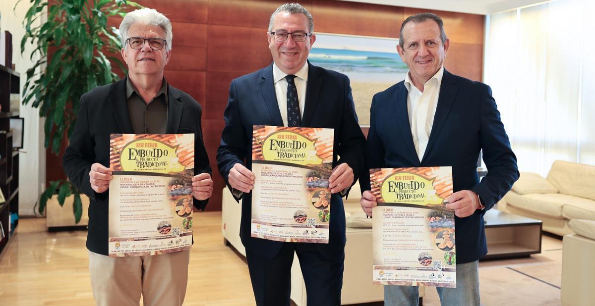 José Juan Reus, alcalde de Llíber, Toni Pérez y Ángel Vives