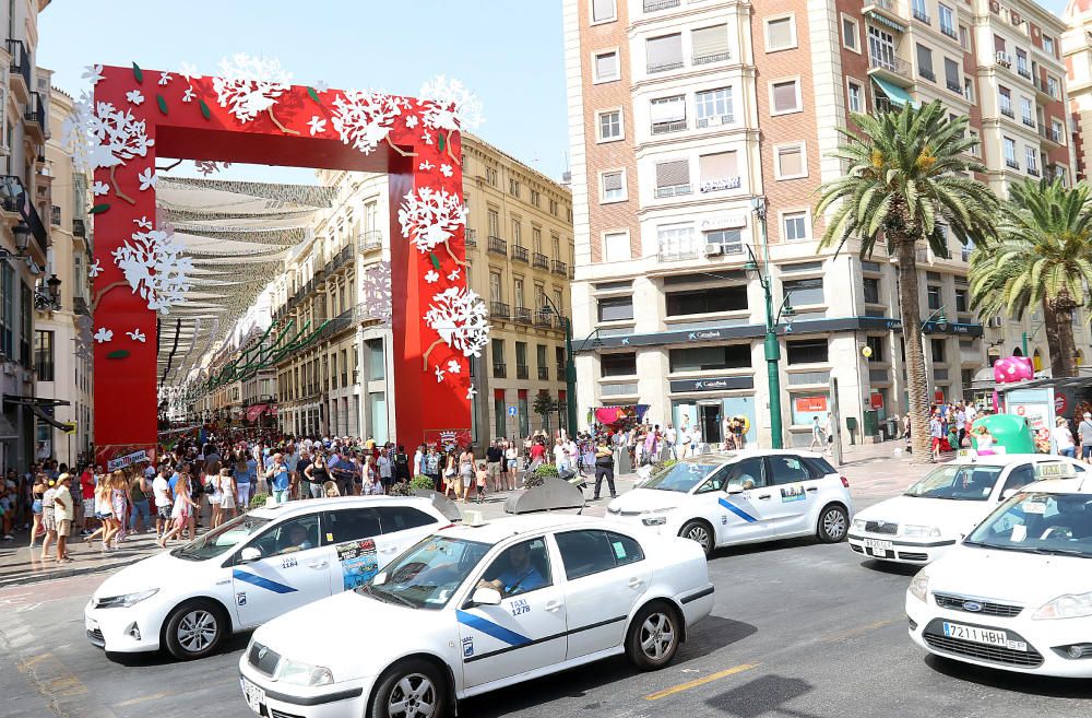 Manifestación de taxistas contra Cabify